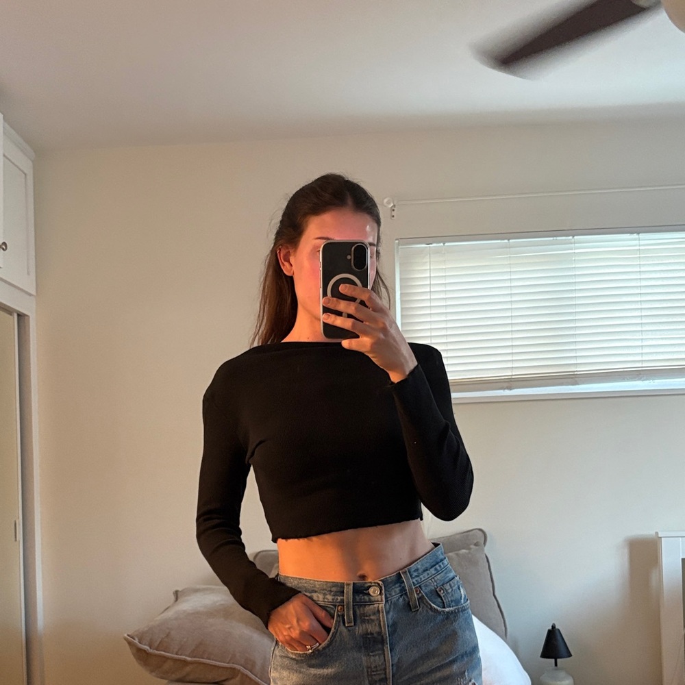Princess Polly Black Long Sleeve Top